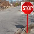 Stop sign for the hearing impaired.