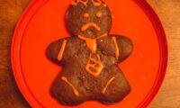 Sad gingerbread man cookie.
